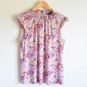 BNWOT Adrianna Papell Ruffle Mock Neck Tank